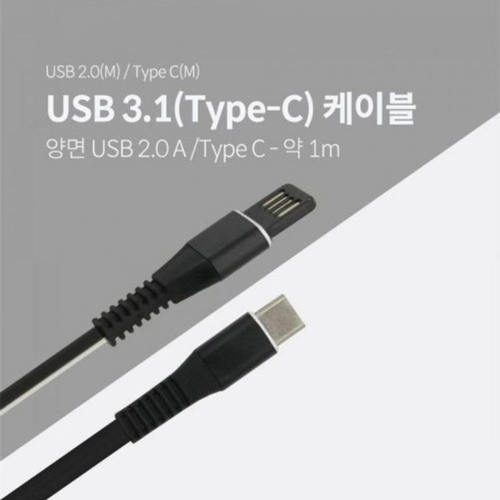 농민몰2 USB 3.1 케이블 C타입 1M 흑